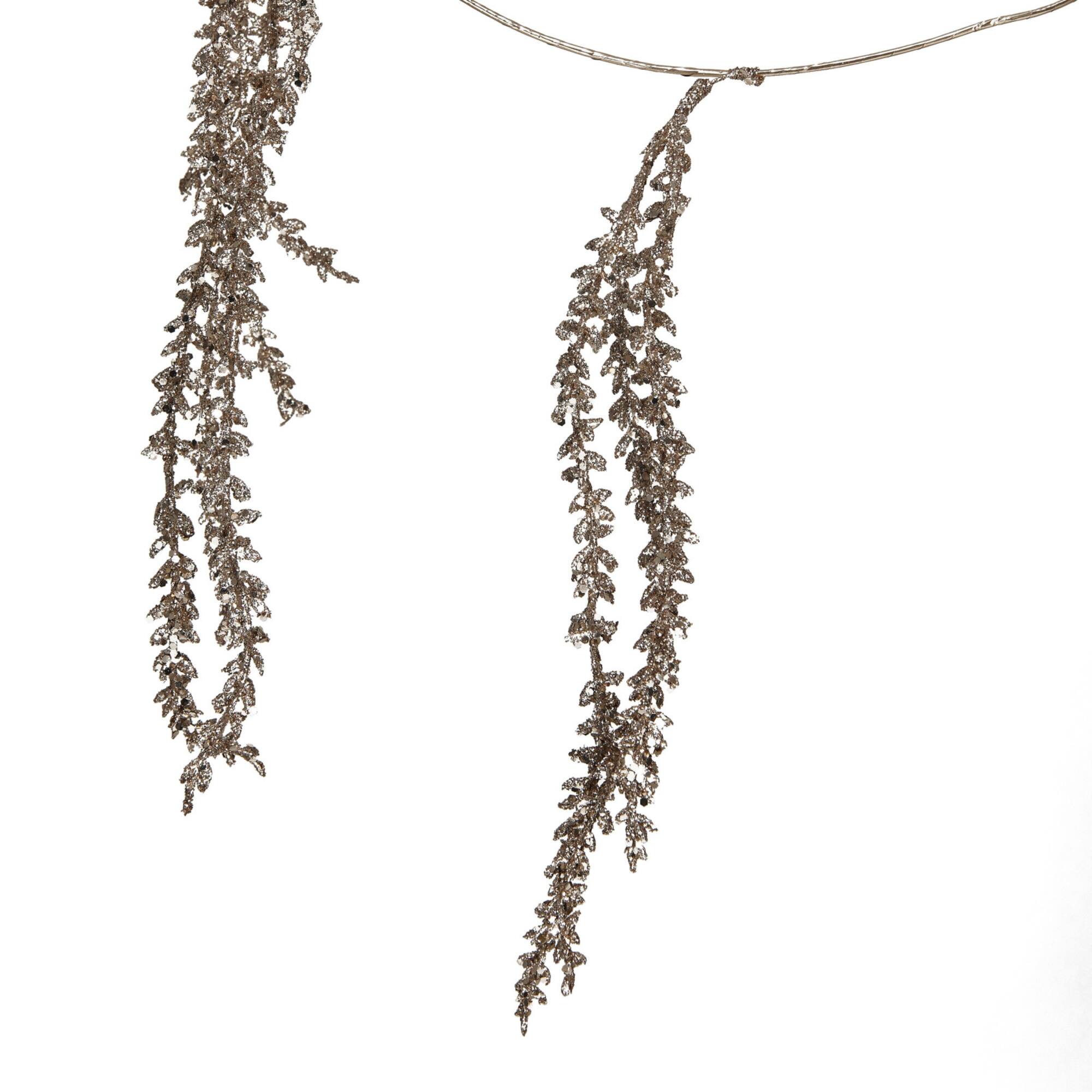 Hello Honey 6ft. Gold Decorative Faux Leaf Garland